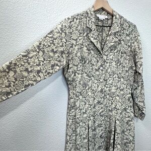 Vintage Barrie Pace 100% Silk Floral Midi Dress – Size 4